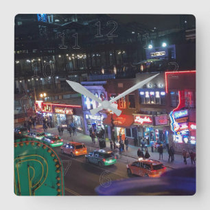 Relógio Quadrado Nashville Tennessee Centro Honky Tonks