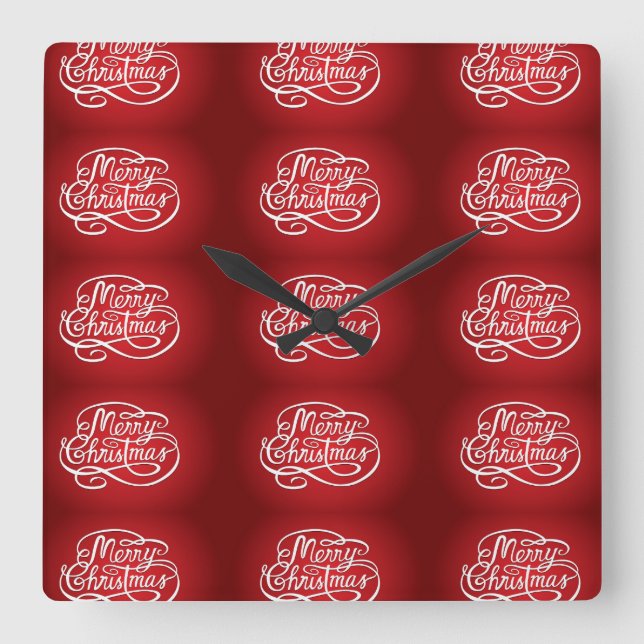 RELÓGIO QUADRADO NATAL DE NATAL "MERRÍVEL" (Frente)
