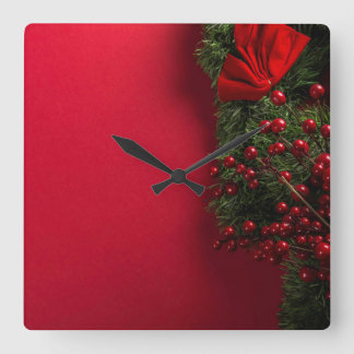 Relógio Quadrado Natal tradicional