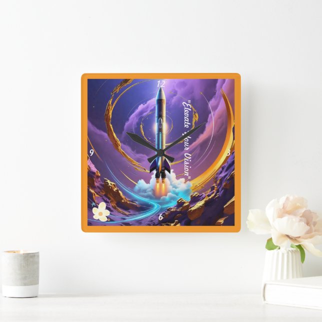 Relógio Quadrado "Navegação Celestial" (Lar)