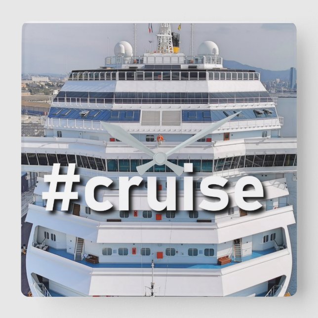 Relógio Quadrado Navio de cruzeiro (Frente)