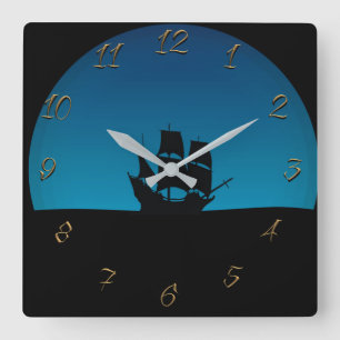 Relógio Quadrado Navio de navegação