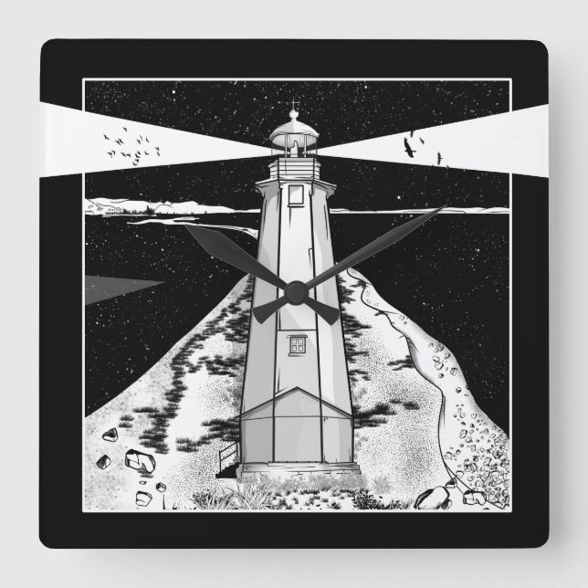 Relógio Quadrado Nelson Boulder Bank (Frente)