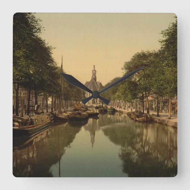 Relógio Quadrado New Church, The Hague, Netherlands (Frente)