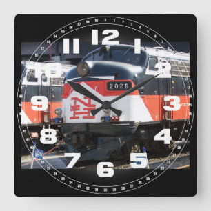 Relógio Quadrado New Haven Railroad, C-DOT FL 9M 2026 Wall Clock