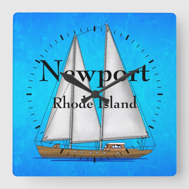 Relógio Quadrado Newport (Frente)