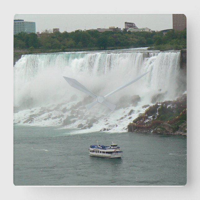 Relógio Quadrado Niagara Cai do Lado Canadiano (Frente)