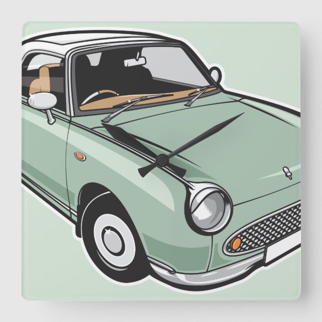 Relógio Quadrado Nissan Figaro Emerald Green (Frente)