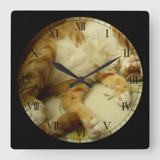 Relógio Quadrado Nite Nite que sonha o pulso de disparo de parede (Frente)