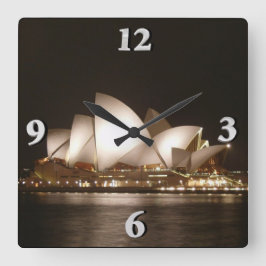 Relógio Quadrado Noite na ópera