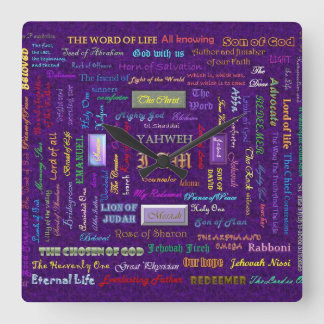 Relógio Quadrado nomes do pulso de disparo de parede do deus