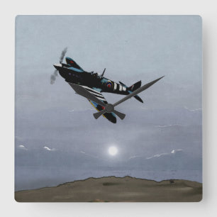 Relógio Quadrado Normandy Spitfire