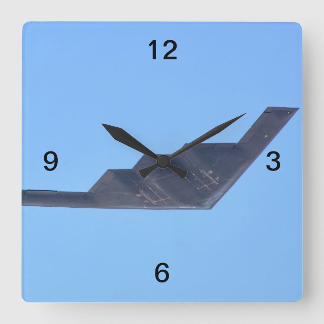 Relógio Quadrado Northrop Grumman B- 2 Spirit Wall Clock (Frente)