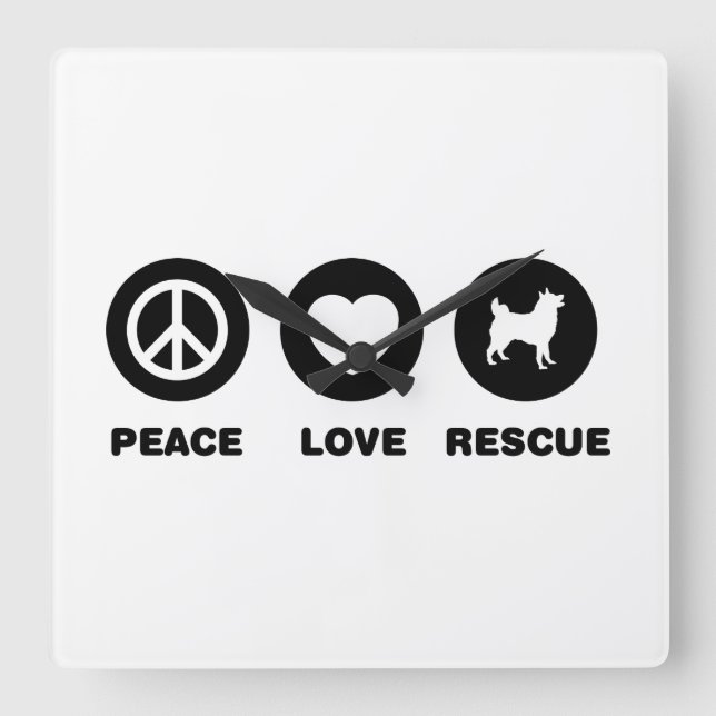 Relógio Quadrado Norueguês Elkhound (Frente)