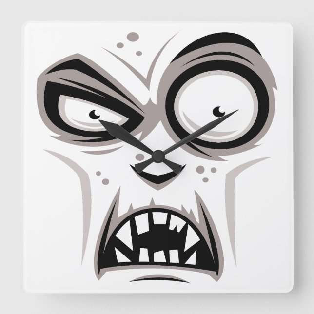 Relógio Quadrado Nosferatu Vampire Face (Frente)