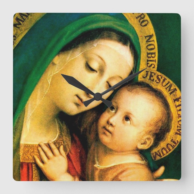 Relógio Quadrado Nossa Senhora da Boa Conselheira Esquadra (Frente)