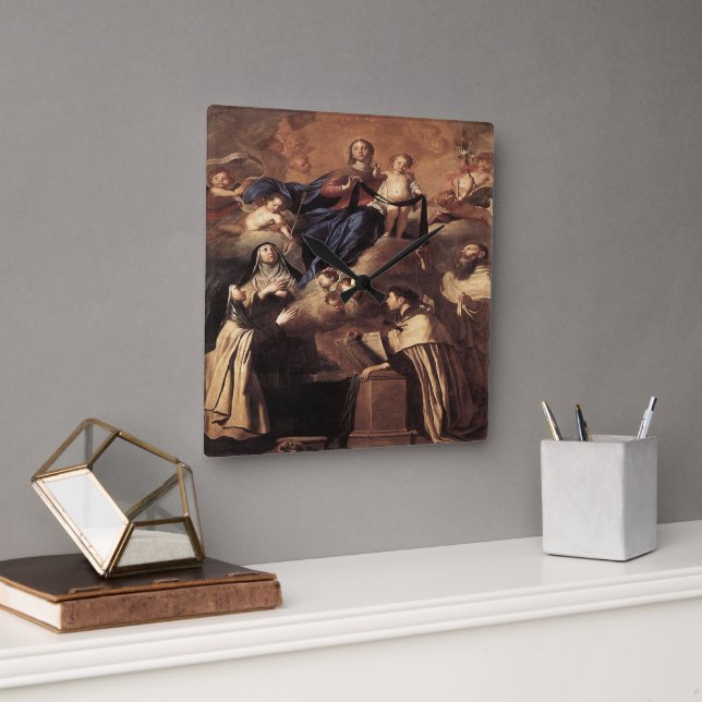 Relógio Quadrado Nossa Senhora do Monte Carmel 1641 (Escritório)