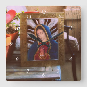 Relógio Quadrado Nossa senhora Guadalupe