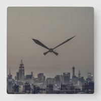 Nova Iorque Skyline Square Wall Clock