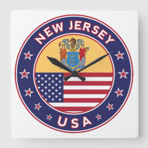 Relógio Quadrado Nova Jersey