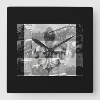 Relógio Quadrado Nova Orleães [pulso de disparo de parede]