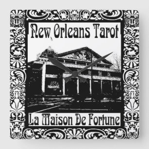 Relógio Quadrado Nova Orleans Tarot, La Maison De Fortune