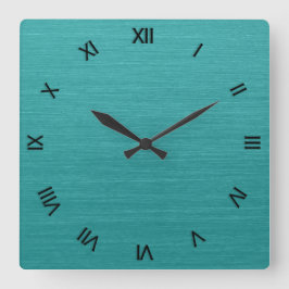 Relógio Quadrado Numerais romanos kash001 de aparência de metal lac