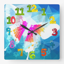 Números de desenho animados Beleza de borboleta et