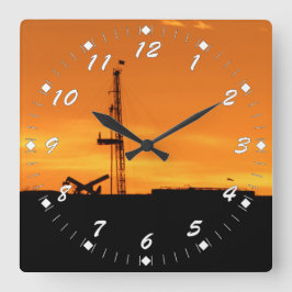 Relógio Quadrado Números do branco do equipamento do Workover do