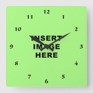 Relógio Quadrado Números feitos sob encomenda da caligrafia do