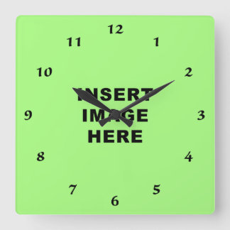 Relógio Quadrado Números feitos sob encomenda da caligrafia do