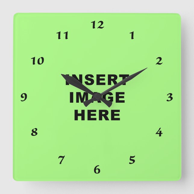 Relógio Quadrado Números feitos sob encomenda da caligrafia do (Frente)