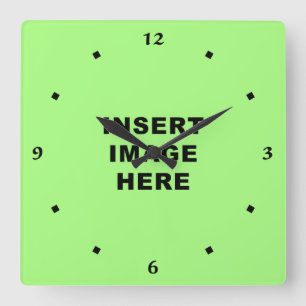 Relógio Quadrado Números feitos sob encomenda da caligrafia do