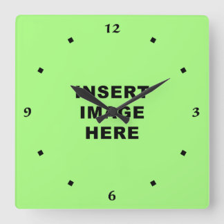 Relógio Quadrado Números feitos sob encomenda da caligrafia do