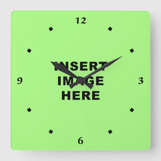 Relógio Quadrado Números feitos sob encomenda da caligrafia do (Frente)