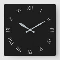 Números romanos de script branco em wct preto