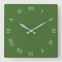 Números romanos de script branco no wcn verde