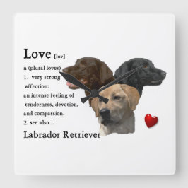 Relógio Quadrado O Amor É Dons De Labrador Retriever
