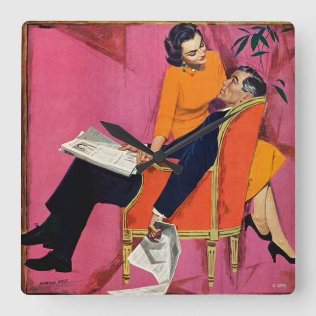 Relógio Quadrado O Ano do Descontentamento (Frente)