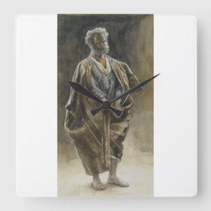Relógio Quadrado O Apóstolo São Pedro por James Tissot