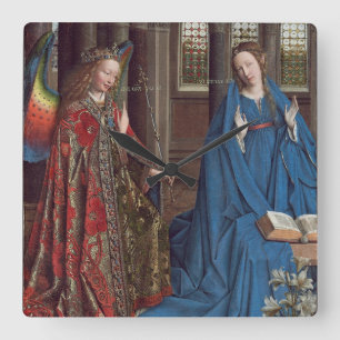 Relógio Quadrado O aviso, C. 1434 - 36 (óleo em canvas)