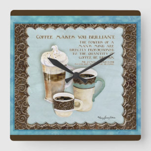 Relógio Quadrado O café da fermentação de Deja faz-lhe o pulso d