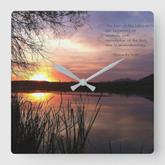 Relógio Quadrado O começo da sabedoria....