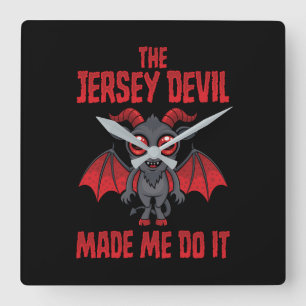 Relógio Quadrado O Diabo de Jersey Me Fez Fazer Isso