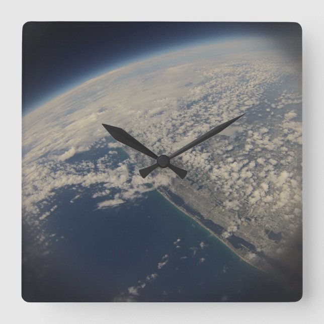 Relógio Quadrado O espaço tempo! Imagem bonita da costa de Florida (Frente)