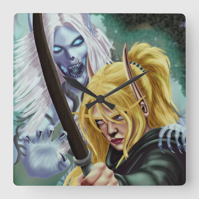 Relógio Quadrado O Fantasma e o Corpo (Frente)