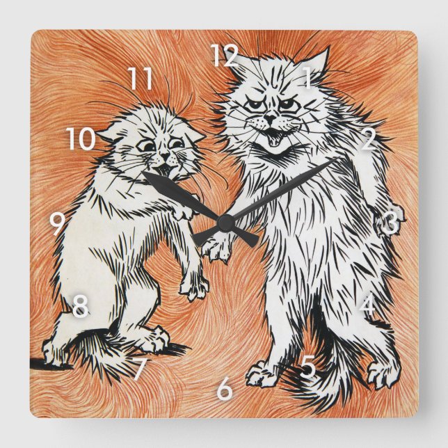 Relógio Quadrado O Fogo da Mente, Louis Wain (Frente)