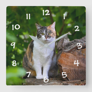 RELÓGIO QUADRADO O GATO
