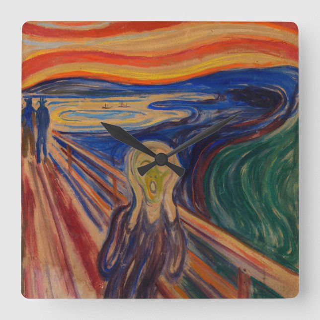 Relógio Quadrado O Gritar, 1910, por Edvard Munch (Frente)