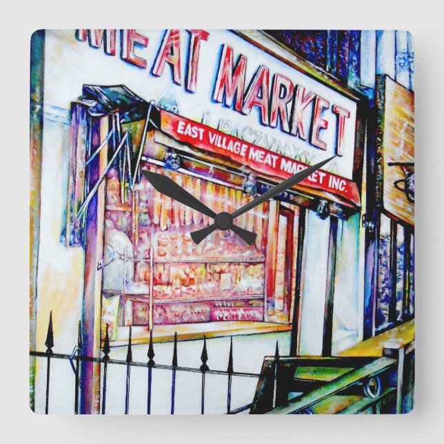 Relógio Quadrado O Jardim da Sabedoria da Aldeia Oriental (Frente)